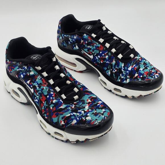 Nike Air Max Plus Black/White/Hyper Blue CU4623-001 Size 6.5Y Womens 8 - Picture 2 of 12